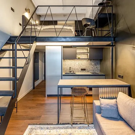 Stylish Black And White Loft *