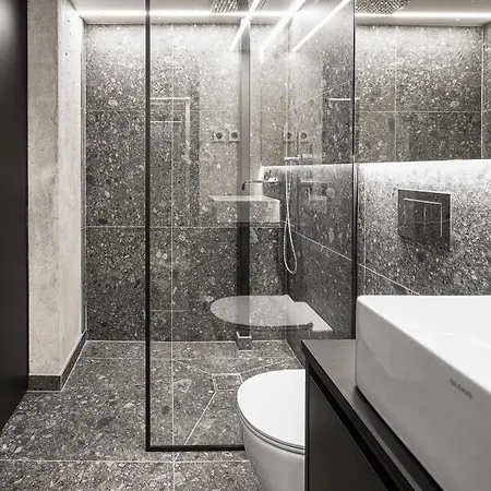 Stylish Black And White Loft Daire