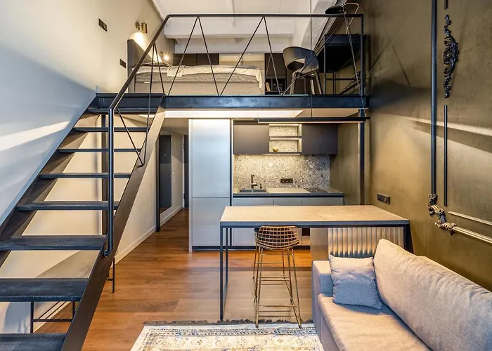 Stylish Black And White Loft *